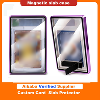 Nouvelle conception personnalisée, anti-rayures, support intégré, protection UV, verre trempé, présentoir magnétique pour collection de cartes, protection de dalle.