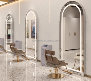 Vendita calda all'ingrosso della fabbrica LED in piedi <span class=keywords><strong>specchio</strong></span> da pavimento per barbiere & parrucchiere toletta luce di inondazione per il centro commerciale Hotel - Product Image 2