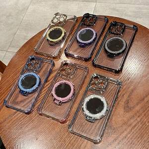 Coque de téléphone antichoc intégrale avec support magnétique intégré et miroir, compatible avec l'iPhone 17 Pro Max, nouvelle version - Product Image 1