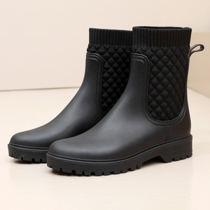 <span class=keywords><strong>Bottines</strong></span> en caoutchouc antidérapantes imperméables et personnalisées pour femmes, bottes de pluie courtes en PVC, vente en gros - Product Image 5