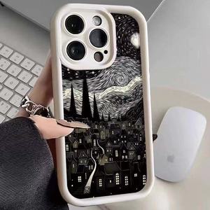 Funda para Teléfono Compatible con iPhone 17 Pro Max 16, Diseño Noche Estrellada de Van <span class=keywords><strong>Gogh</strong></span>, con Cordón, Kit de Limpieza y Pulverización - Product Image 3