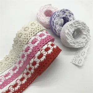 Cotton Lace Ribbon Sewing Fabric DIY Craft Apparel Material 25mm Cotton Lace Trims For Handmade Patchwork