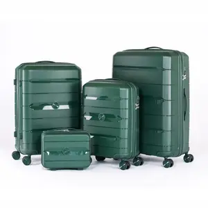 Lightweight Carry-On luggage Spinner Wheels Travel Trolley Luggage Sets Large Capacity 4 Pcs Set Durable PP Trolley Suitcase