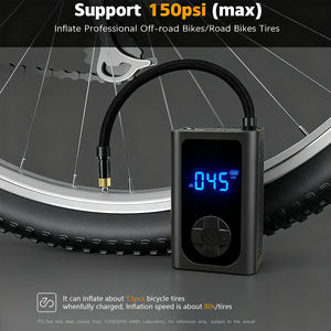 Портативный беспроводной автомобильный компрессор 12В 150 PSI с функцией подсветки и повербанка, сертифицированный CE, для автомобилей, велосипедов и мячей - Product Image 3