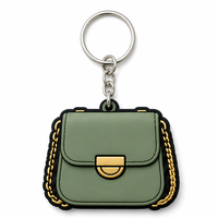 Llaveros de PVC Suave Personalizados al por Mayor para Niñas, con Forma de Bolso de Mujer, para Regalos de Moda y Souvenirs