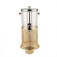 Distributeur de boissons en acier inoxydable doré avec support, serveur de boissons décoratif, porte-boissons pour buffet