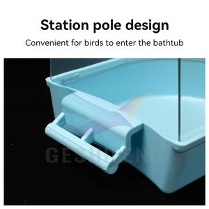 Standı yaprak şekilli kafes kuş küvet Pet çanak kuş - Product Image 4