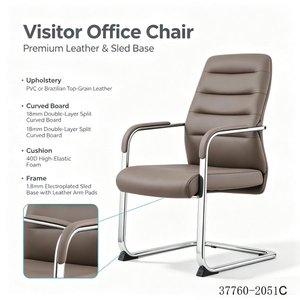 Modern Design PU/Cowhide Leather <b>Chair</b> 37760-2051A - Product Image 6