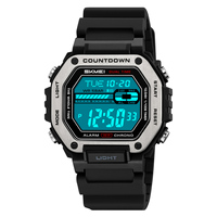Jam Tangan SKMEI 2522 Laris Manis, Model Fashion 5ATM Desainer, Dual Time, Tali Silikon, Kualitas Tinggi, Jam Digital Pria