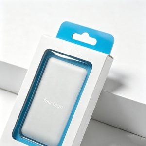 Boîte de présentation en papier pliable et biodégradable recyclée sur mesure avec fenêtre transparente en PVC pour produits électroniques, écouteurs - Product Image 2