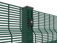 Clôture de périmètre haute sécurité anti-escalade 358, galvanisée, revêtement poudré, antirouille, hauteur 2,4 m, pour site commercial et industriel