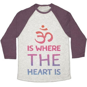 Camiseta de béisbol unisex Tri-Blend de Om Is Where the Heart Is - Product Image 3