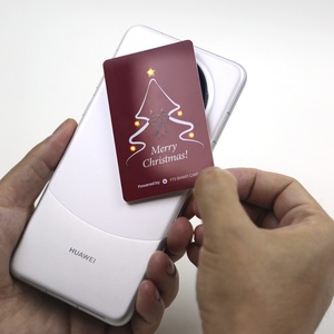 Gift Card Christmas Customize Gold Foil <b>Printing</b> Design Merry Christmas LED Cards Gift Card - Product Image 5