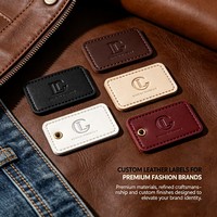 Etiqueta de Cuero Personalizada de Alta Calidad al por Mayor, Parche de Cuero con Logotipo Grabado para Jeans, Etiqueta para Bolsos, Ecológica, para Ropa y Calzado