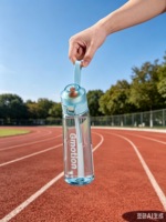 Bouteille Écologique Anti-Fuite avec Couvercle Rebondissant pour le Camping, le Sport, la Maison, la Course à Pied et la Natation – Parfum Agréable et Design Sûr