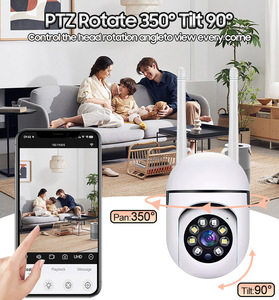 Camera trong nhà mini/ngoài trời/Wifi levofast V380 1080P Mạng giám sát tại nhà <span class=keywords><strong>IP</strong></span> hình cầu 360 độ ống kính báo động 2MP âm thanh hai chiều - Product Image 4