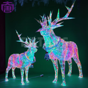 Luces Decorativas Navideñas para Exteriores Msfame, Figura de Reno Colorida con Luces LED para Decoración de Eventos y Juguetes - Product Image 4