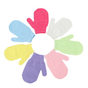 Guantes de Baño de Poliéster de Cinco Dedos FB con Herramienta Exfoliante para la Espalda, para Aplicación Corporal en Adultos, Cepillos de Baño, Esponjas y Exfoliantes - Product Image 1