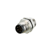 Conector de Bloqueo Roscado Metálico de Montaje en Panel con Conector Macho de 5 Pines Serie M8, Conector de PCB Impermeable