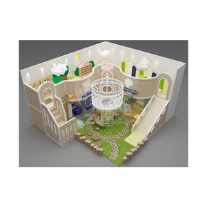 Aire de jeux intérieure en bois pour tout-petits, crèche, maison de jeu de haute qualité, espace de jeux souple pour enfants, certifiée ASTM, capacité 50 enfants, idéale pour les fêtes - Product Image 1