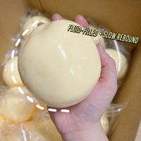 Jumbo Boule de fromage remplie de liquide, jouet sensoriel anti-stress souple à presser, nouveauté alimentaire en TPR pour garçons et filles