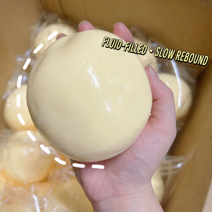Juguete Sensorial Antiestrés de Peluche con Forma de Bola de Queso Líquido Gigante, Juguete Novedoso con Forma de Comida para Niños y Adultos - Product Image 2