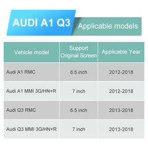 STWEI STWEI Wireless CarPlay for Audi A1 Q3 MMI 3G HN+R RMC Car Play Android <b>Auto</b> Mirror Link Front View Camera Reverse Camera - Product Image 6