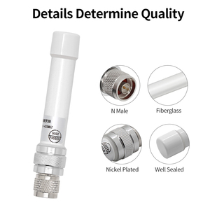 Antena omnidireccional de fibra de vidrio para exteriores 4dbi de alta calidad, resistente al agua, 433MHZ, antena Lora, techo exterior, estación Base CB Omni - Product Image 6