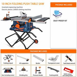 Portable Folding Electric Woodworking Table <b>Saw</b> Horizontal Circular <b>Saw</b> Machine for Wood PVC & <b>Plastic</b> Cutting - Product Image 4