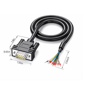 Cable Serial RS232 con Conector DB9, Conector Hembra DB9 a Cable Desnudo, Conector D-SUB de 9 Pines RS232 a Cable Desnudo - Product Image 3