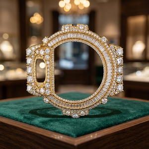 Lunette de montre de luxe personnalisée avec diamants pour montres pour hommes – Vente en gros - Product Image 4