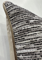 Housse de coussin jacquard rayée métallique haut de gamme, style nordique, pour décoration intérieure de luxe, avec dos en velours