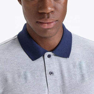 Ringer Polo Shirt para hombres Venta al por mayor Nueva llegada Poliéster de alta calidad Correr Deportes Secado rápido Cuello de empalme liso - Product Image 4