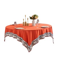 Nappe en satin imprimé double couche, imperméable et anti-taches, avec blocs de couleur, pour hôtels, mariages et réceptions, options personnalisées, vente en gros