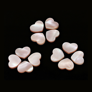 Tự nhiên màu hồng vỏ lau đá đĩa hình trái tim phẳng mẹ của Ngọc Trai Đá Quý cho Mặt dây chuyền, Vòng Cổ Inlay Loose đá quý - Product Image 1
