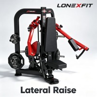 Machine à soulever latéralement à largeur réglable, à charge par plaques, pour développement des deltoides assis, avec siège ergonomique One Touch, pour salle de sport commerciale