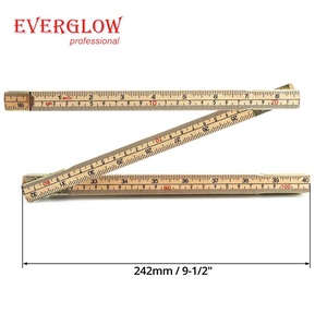 Règle en bois pliante 6FT 6 pouces 1.5m 2m règle <span class=keywords><strong>pliable</strong></span> avec des mesures américaines et métriques pour les charpentiers - Product Image 3