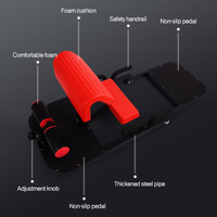 Machine à Squats Multifonction Compacte, Banc d'Extension des Jambes, Appareil de Squat Pliant en Acier Inoxydable et Mousse pour Musculation à Domicile