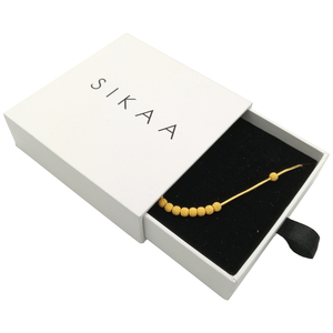 Custom logo printed paper packaging jewelry box drawer box for jewelry earrings pendants small gifts necklaces