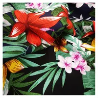 เวียดนามฮาวาย Chain พิมพ์30S ผ้าเรยอนหน้าจอดอกไม้ชุดผ้าเรยอน
