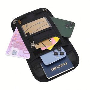 <b>RFID</b> Blocking Travel <b>Wallet</b> with Lanyard - Secure Passport Holder & Neck Pouch for Promotional Gifts - Product Image 3