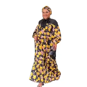 Mejor precio África impresión alta calidad Abaya rayón elegante vestidos africanos mujeres África vestidos
