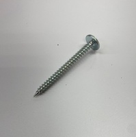 Homn Reen C1022 Steel Material CR3+ Zinc Plated Finish Truss Head PH Small Tapping Screw 1-7/8" Length Full Thread Size #8 High