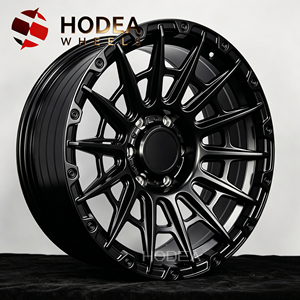 Cerchi Fuoristrada Forgiati HODEA Monoblocco, Stile Beadlock Nero Opaco 17/18/20" Cerchi Concavi Profondi per Jeep/Toyota/Ford <span class=keywords><strong>4x4</strong></span> - Product Image 1