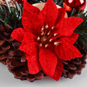 40cm Wholesale Holiday Flower Decorative <b>Wreath</b> Door Hanger Pvc Christmas <b>Wreath</b> - Product Image 2