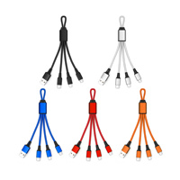 Câble de charge multi-usage 3-en-1 en nylon de haute qualité avec logo personnalisé, certifié CE RoHS, pour iPhone 15, 16, 17, 18
