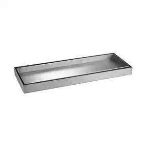Tile insert shower water drainage system V55G stainless steel long linear rectangular 304 shower floor drain