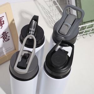 Botella de Agua Deportiva de Aluminio Sublimado para Viajes al Aire Libre, 500 ml, Tapa Antiderrames y Pajita Incluidas - Product Image 4