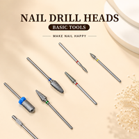 Ensemble de 7 fraises à ongles en carbure de tungstène 3/32 à marque privée, haute efficacité, pour salon professionnel