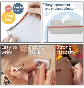 Sobres Rígidos de Papel Kraft Personalizables para Envíos, Bolsas de Correo Autoadhesivas para Fotos y Documentos, para Manualidades, Pegatinas, Sobres de Cartón - Product Image 2